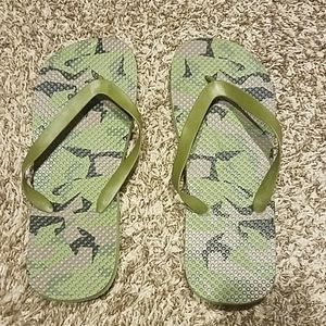 Mens camo army flip flops size L 10-11